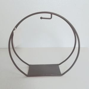 Decorative Ornaments Display Metal Grey Round Circle Christmas